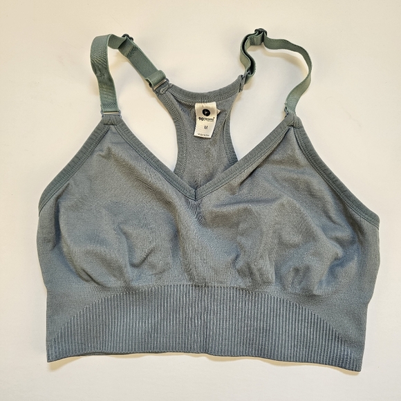 90 Degree sage nylon elastane blend seamless training sports bra size S - Picture 2 of 5